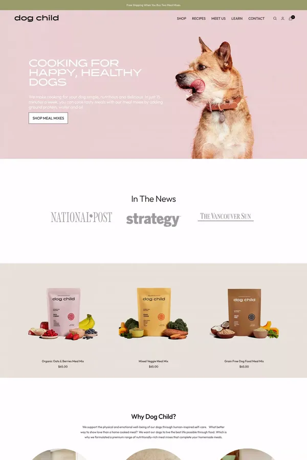 Cooking for Your Dog Simple, Nutritious and Delicious– Dogchild - Ecommerce design inspiration