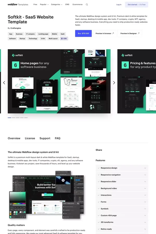 Softkit - SaaS HTML5 Responsive Website Template - website design inspiration