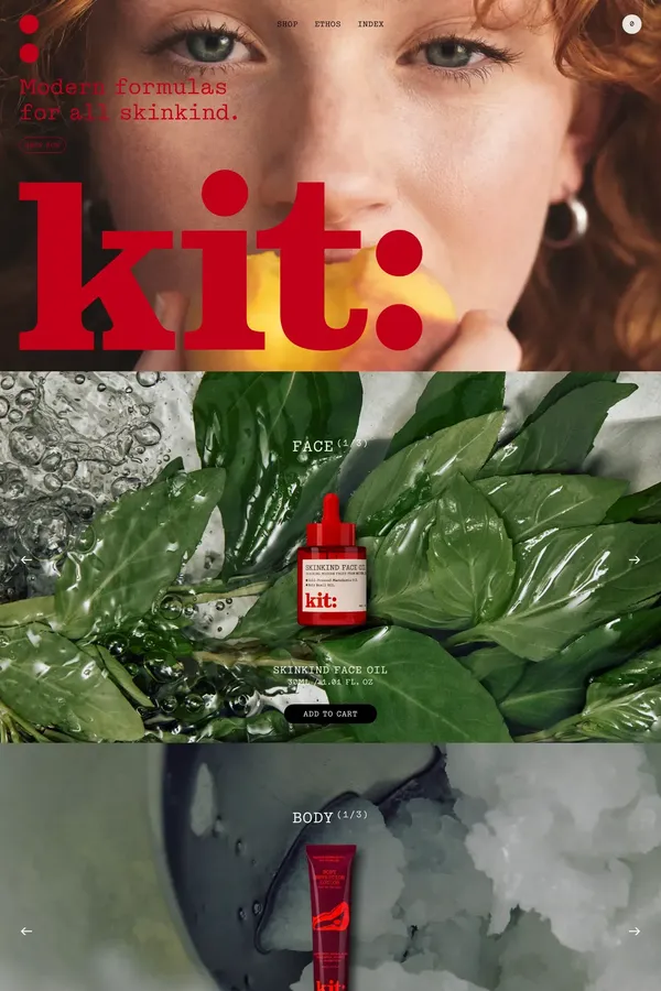 kit - Ecommerce design inspiration