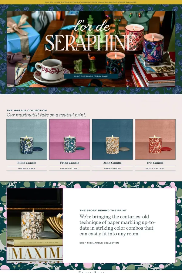 L'or de Seraphine | Objects of Your Affection - Ecommerce design inspiration