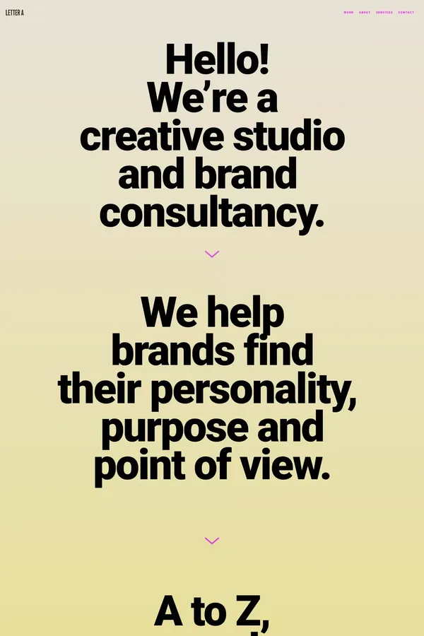 LETTER A / Branding with Personality - Portfolio design inspiration