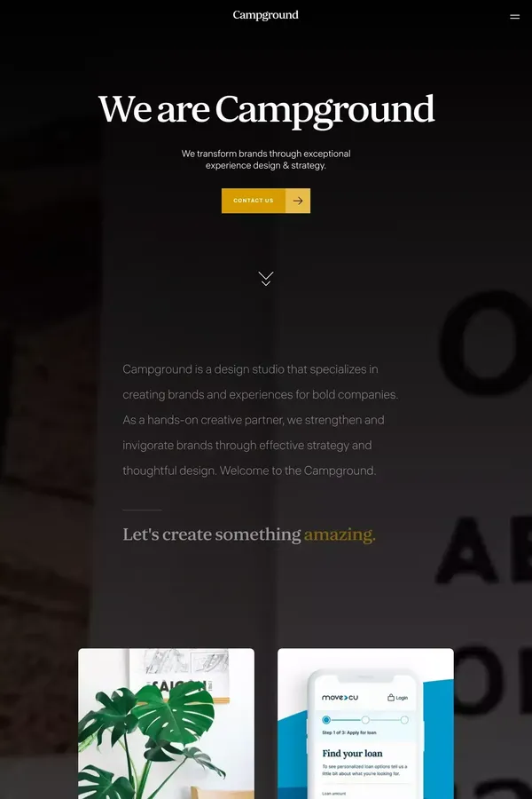 Campground | Digital Agency | User Experience & Design - website design inspiration