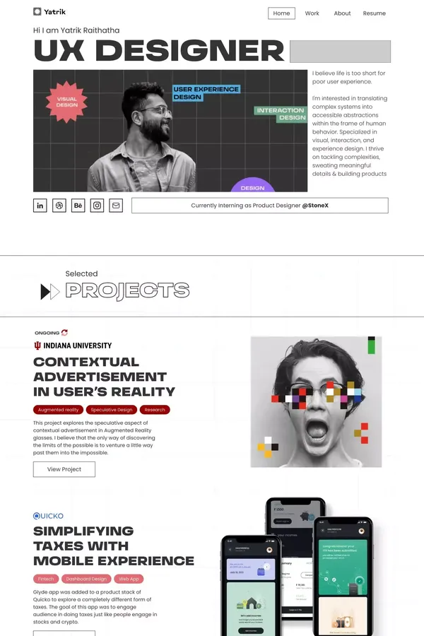 Home - Portfolio design inspiration