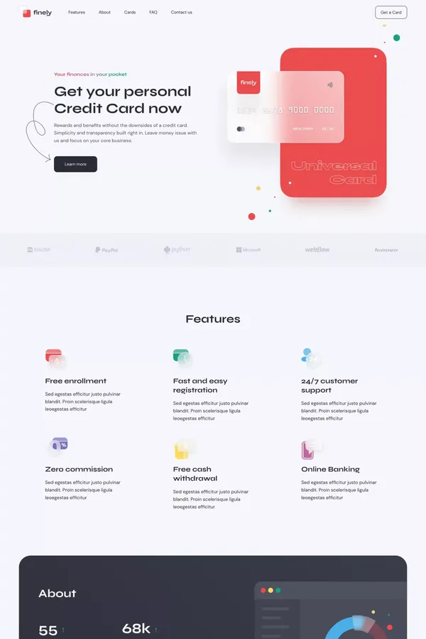 Finely – Webflow HTML website template - Template design inspiration