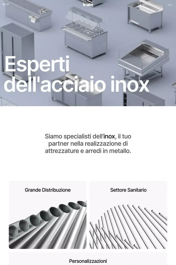 Icam INOX | Specialisti dell'inox - Landing design inspiration