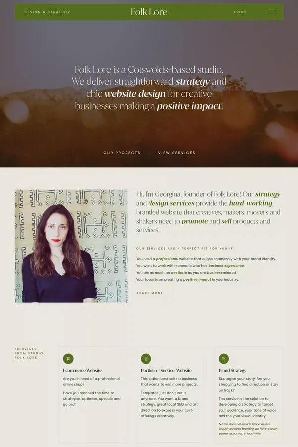 Home | Studio Folk Lore Website Design - website design inspiration