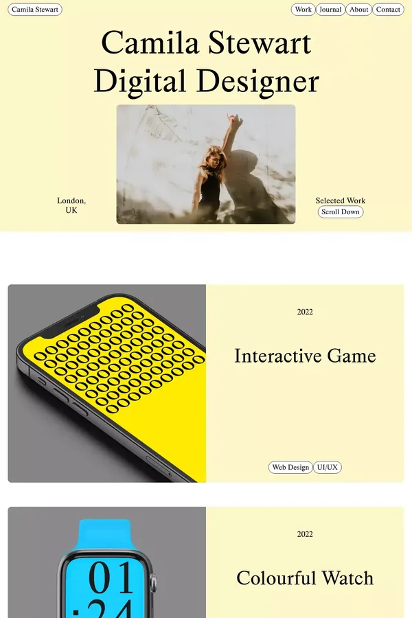 Camila – Webflow HTML website template - Portfolio design inspiration