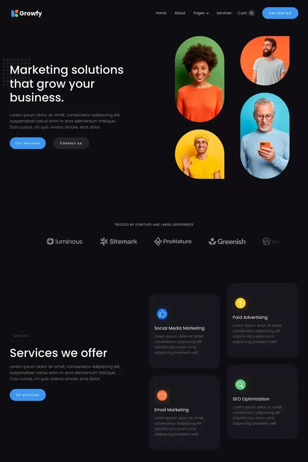 Growfy - Webflow Ecommerce Website Template
