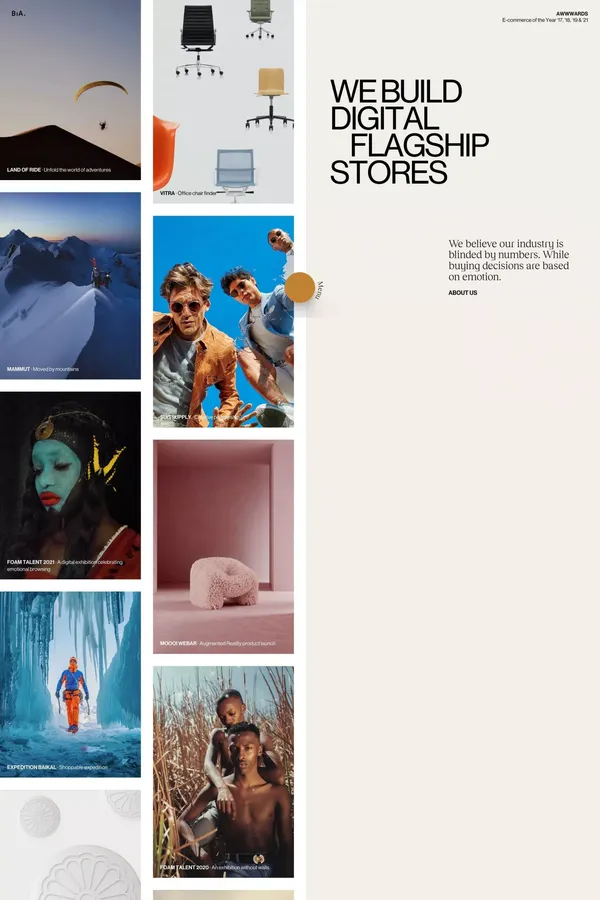 Build in Amsterdam - Portfolio design inspiration