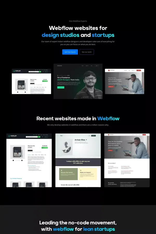 Webflow Expert Websites India | Minute Creative