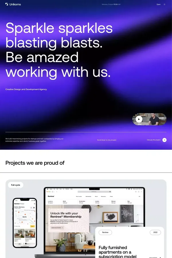 Unikorns |  Creative Design and Development Agency - Portfolio design inspiration