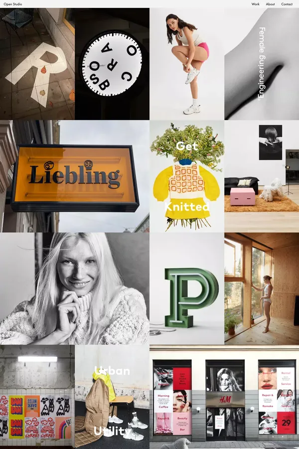 Open Studio Stockholm - Portfolio design inspiration