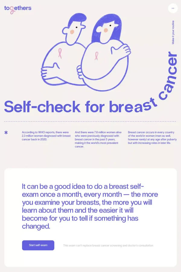Togethers — Breast cancer self-exam - Other design inspiration