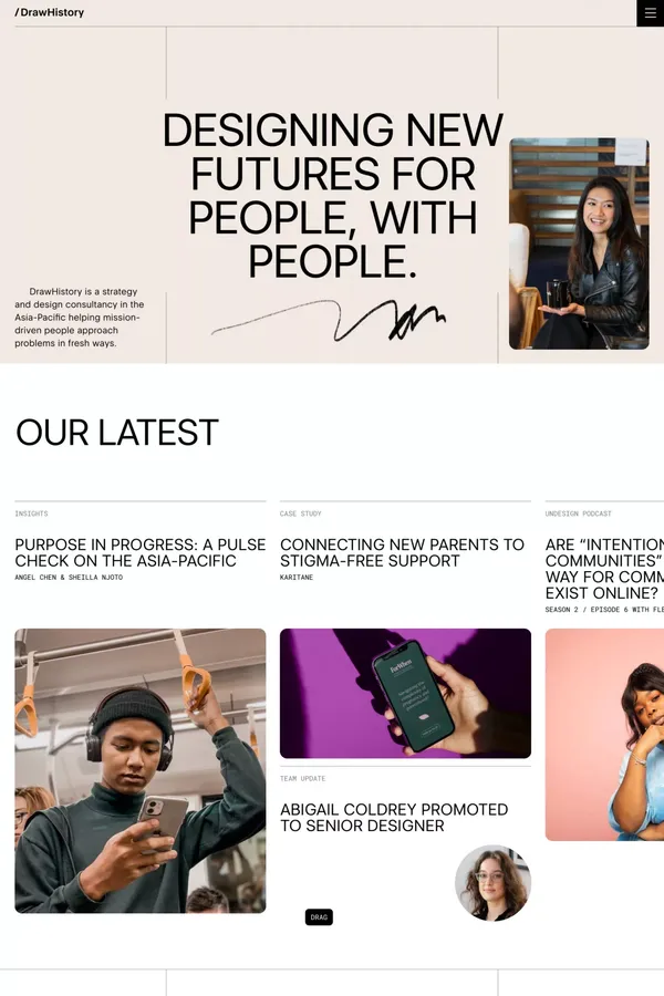 Social Impact Agency | Asia-Pacific | DrawHistory - Portfolio design inspiration