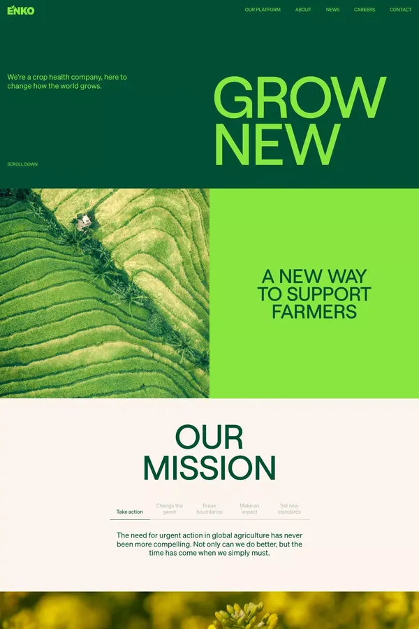 ENKO – GROW NEW - Landing design inspiration