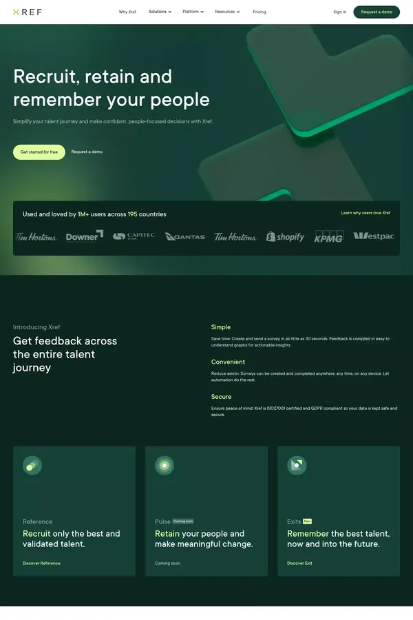 Xref | Most trusted online employment checking platform - website design inspiration