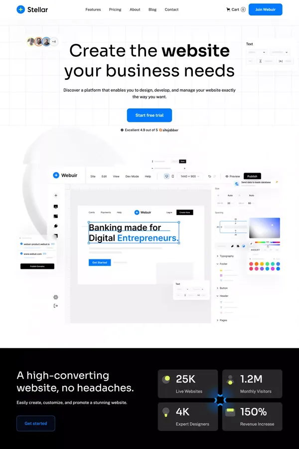Homepage | Stellar - Webflow Ecommerce Website Template - Template design inspiration