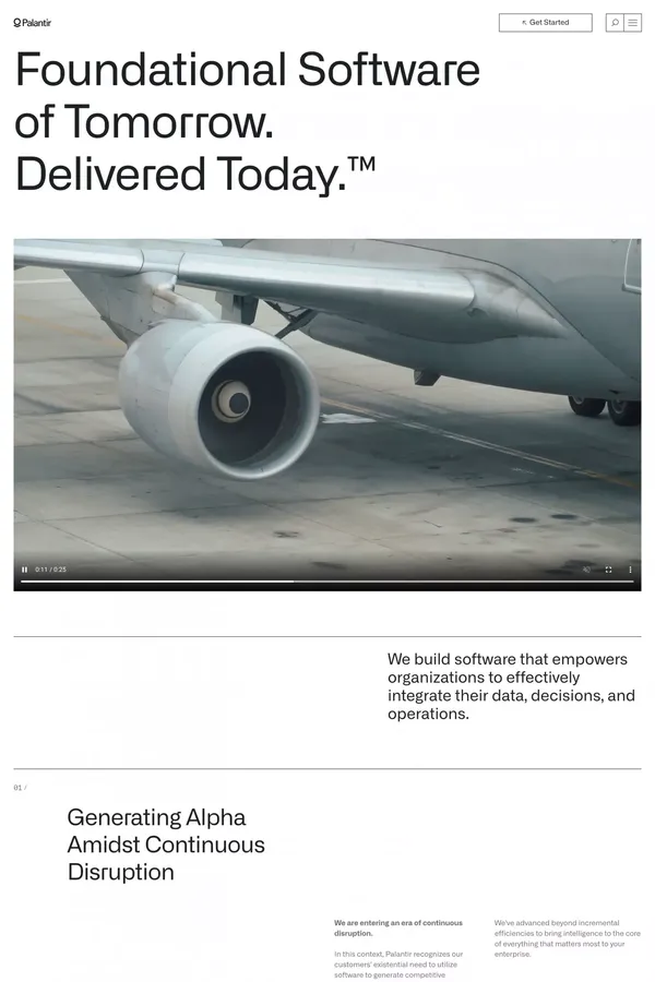 Home | Palantir - Landing design inspiration