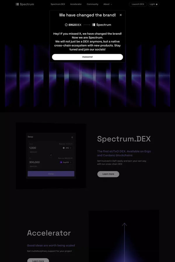 Spectrum - website design inspiration