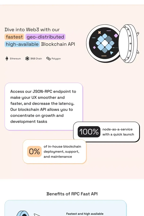 Blockchain API and Node Infrastructure - Node as a Service | RPC Fast - website design inspiration