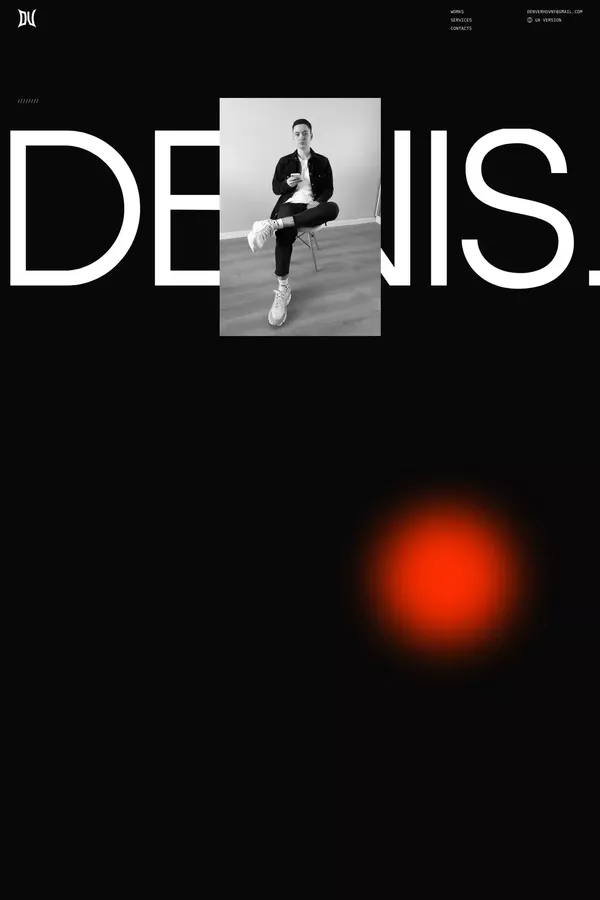 Web designer Denis Verholomchuk creates awesome and perfect website and landing page - website design inspiration