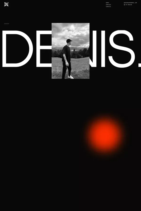 Web designer Denis Verholomchuk creates awesome and perfect website and landing page - website design inspiration