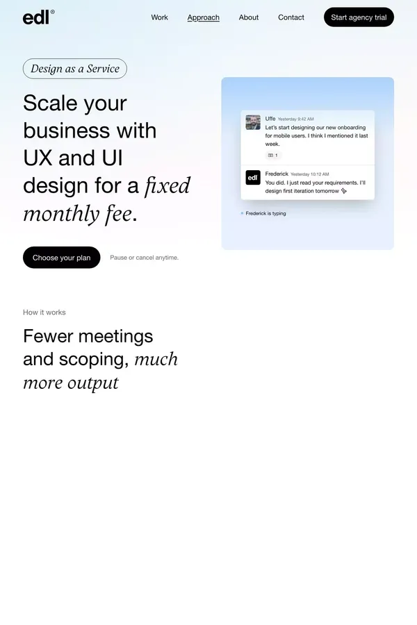 Design as a Service – EDL - website design inspiration
