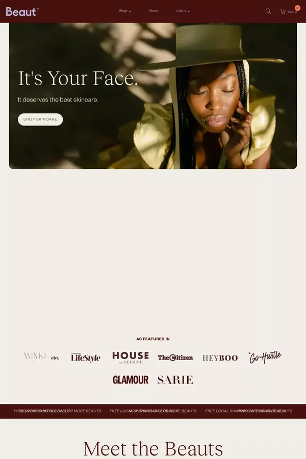 Beaut Serums - The African-Born Skincare Brand - Ecommerce design inspiration