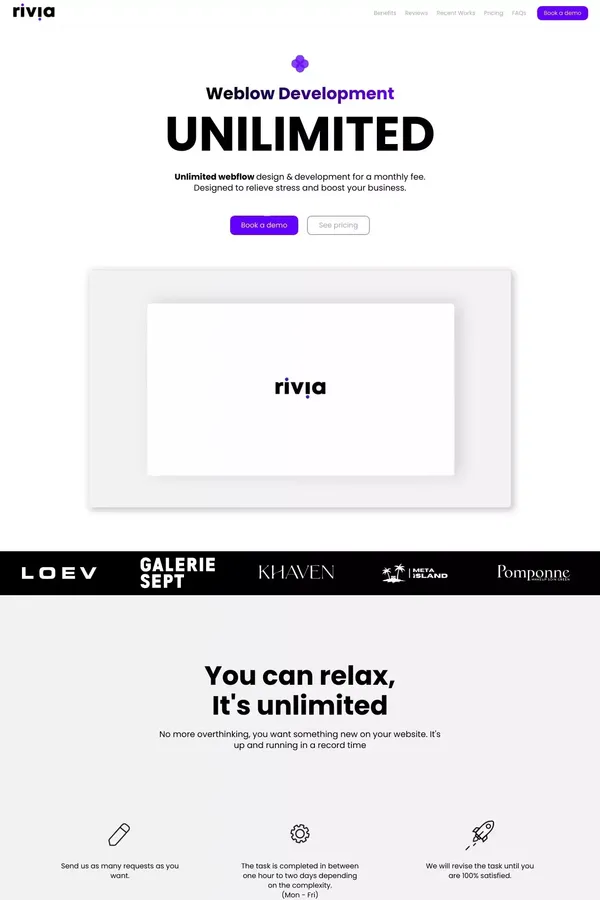 Rivia | Unlimited Webflow Development