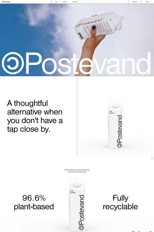 If you have the option, always drink tap water – Postevand - Landing design inspiration