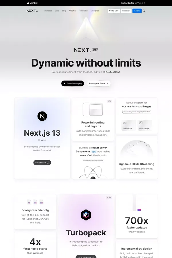Next.js by Vercel - The React Framework - Landing design inspiration