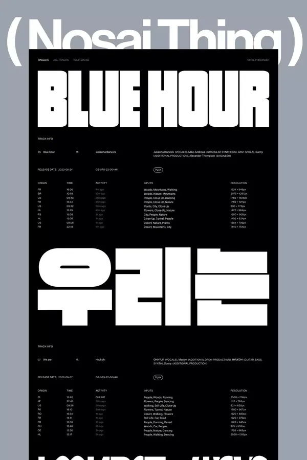 Nosaj Thing – Continua - Other design inspiration