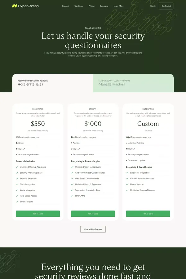 HyperComply Pricing - Pricing design inspiration