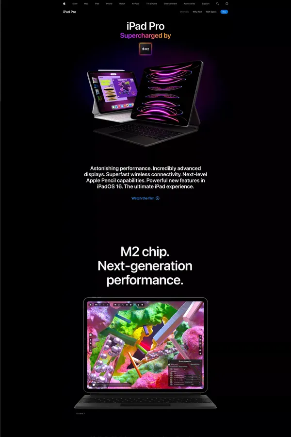 iPad Pro - Apple - Landing design inspiration