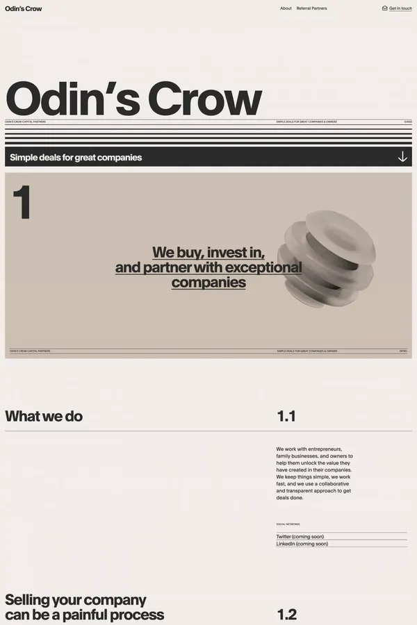 Home - Odin's Crow - Landing design inspiration