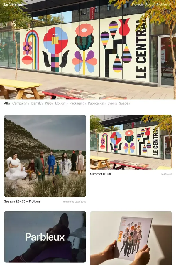 Le SÃ©isme - Portfolio design inspiration