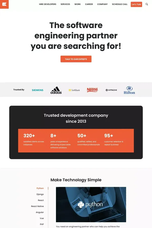 Top Software Development Company To Hire Software Developers - website design inspiration