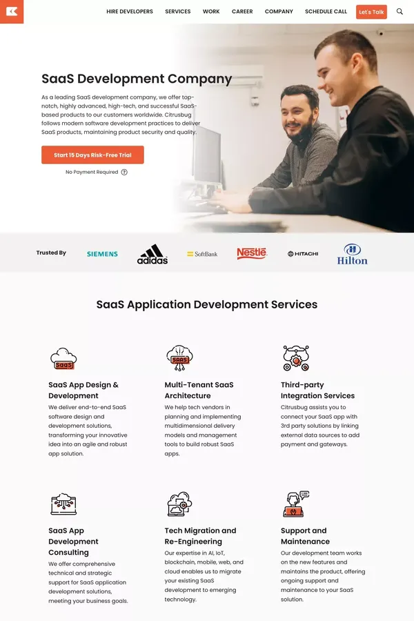 SaaS development company | SaaS Application Development Services - website design inspiration