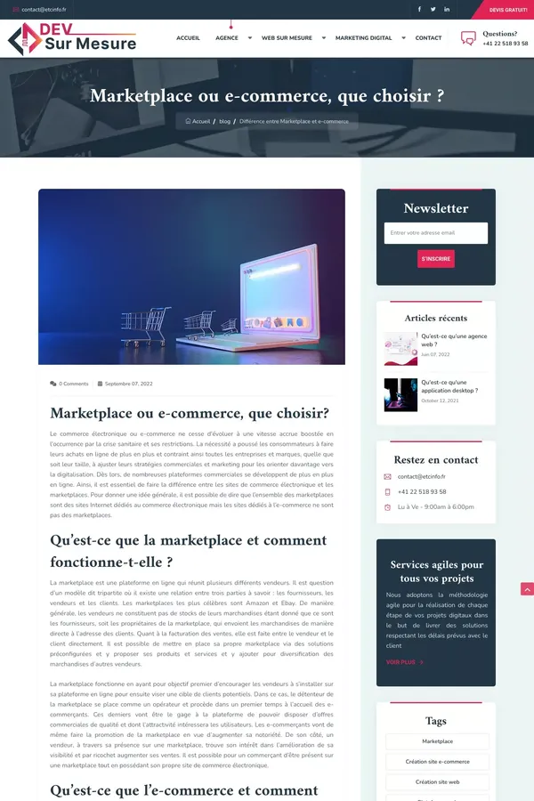 Marketplace ou e-commerce, que choisir ?