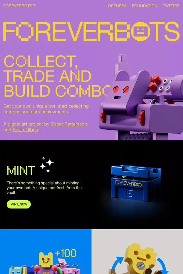 ForeverBots - Ecommerce design inspiration