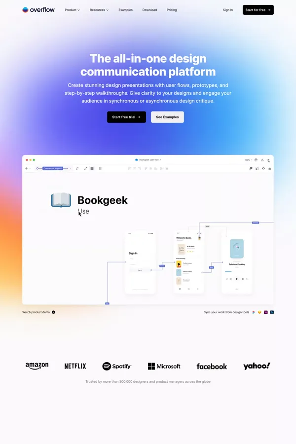 User flows for product and design teams | Overflow - Landing design inspiration