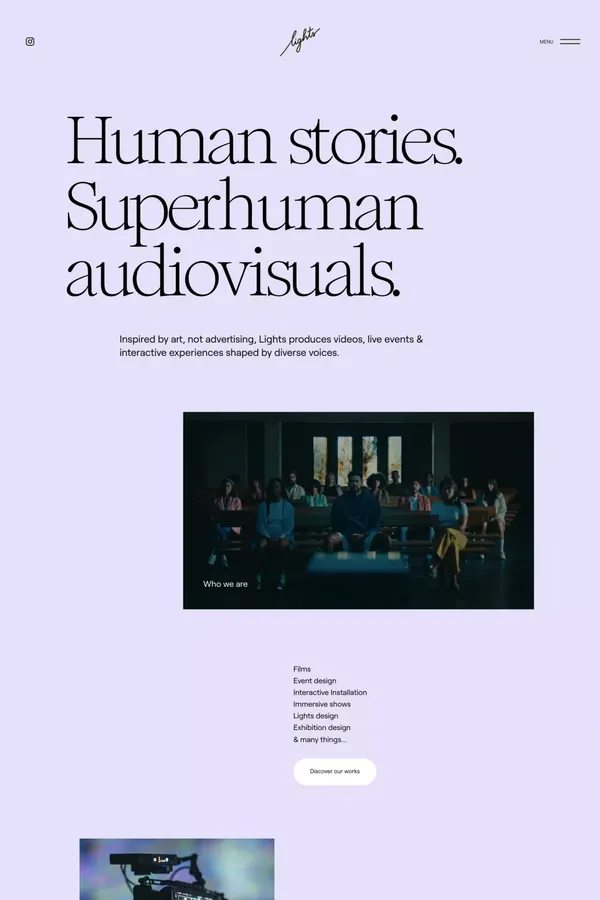 Homepage | Lights - Portfolio design inspiration
