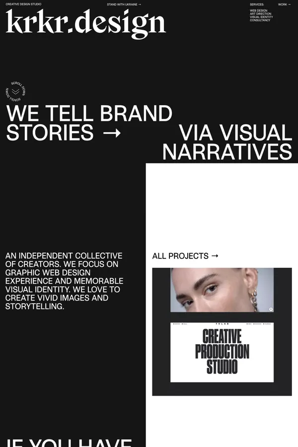 krkr.design - Portfolio design inspiration