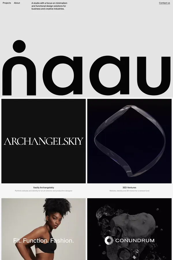 naau | design studio - Portfolio design inspiration