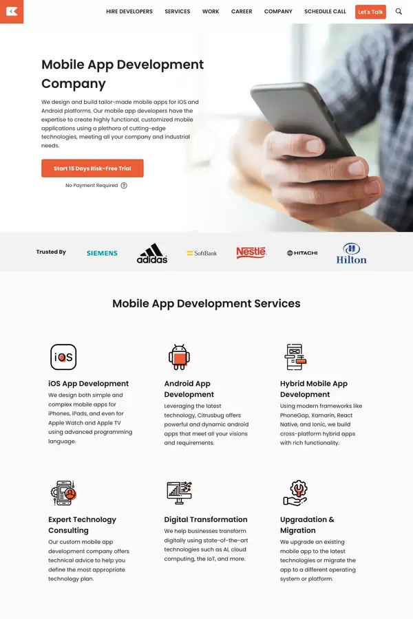 Mobile App Development Company | Hire Mobile App Developers - website design inspiration