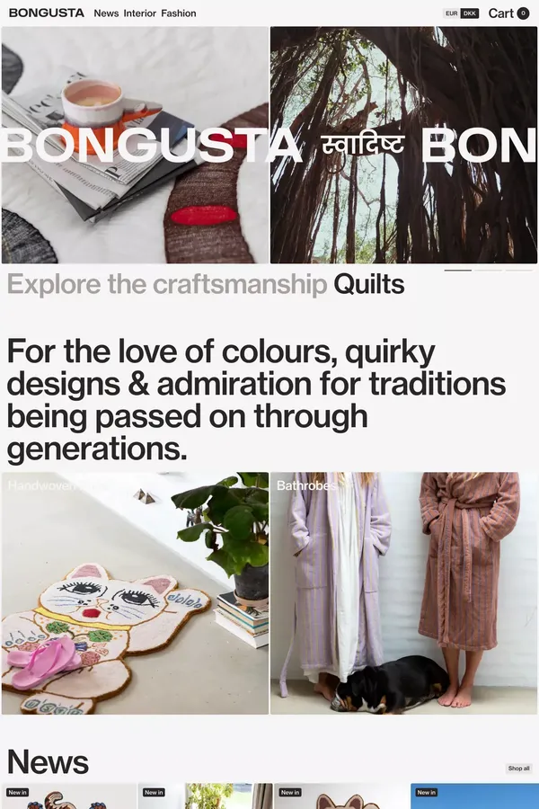 Bongusta - Ecommerce design inspiration