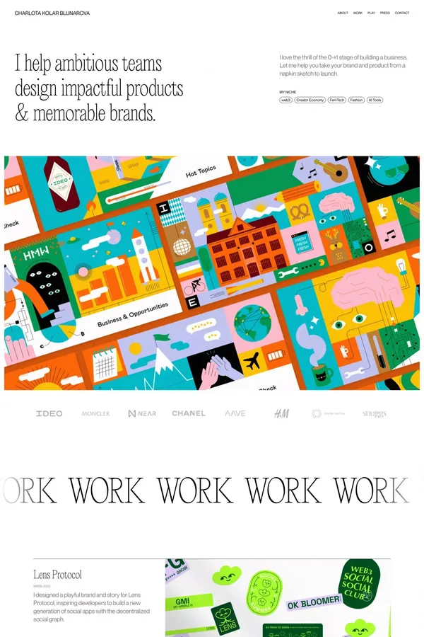 CHARLOTA BLUNAROVA - Portfolio design inspiration