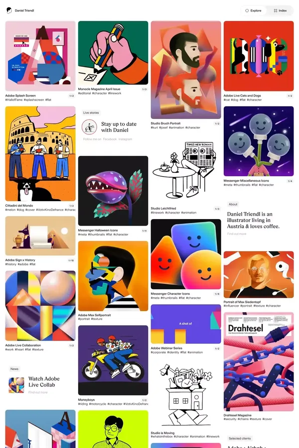 Daniel Triendl - Portfolio design inspiration