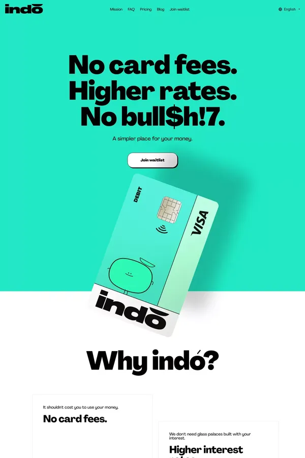 indó - Landing design inspiration