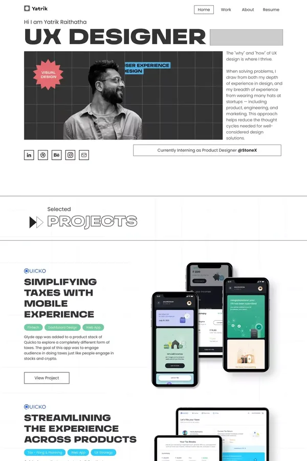 Home - Portfolio design inspiration